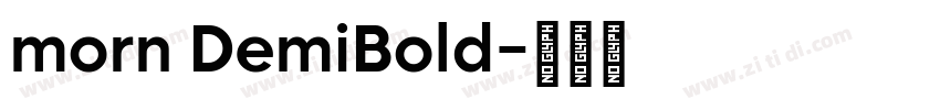morn DemiBold字体转换